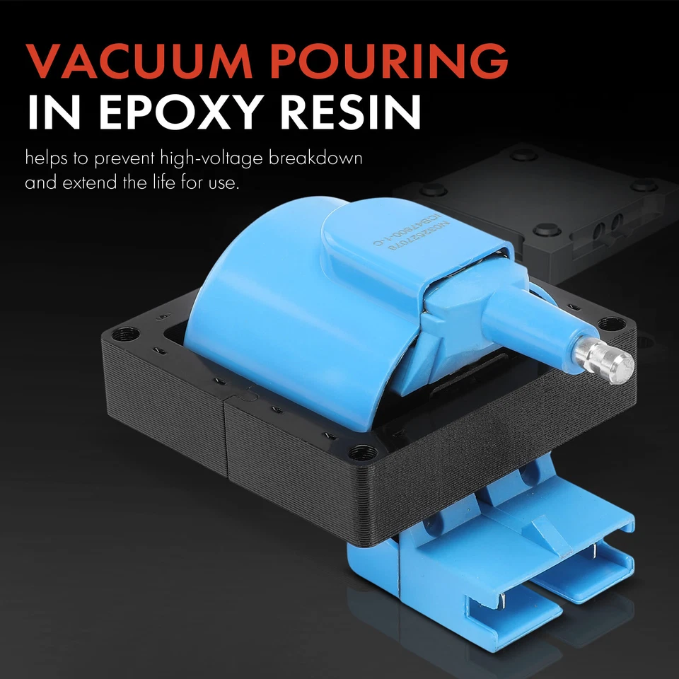 Bobina de ignição azul para Ford F-150 F-250 F-350 F-600 F-700 F-800 Mustang EXP LTD - Imagem 3 de 4