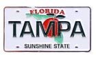 Tampa Florida License Plate Rectangular Metal Magnet 2.25" X 1.25"