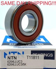 NTN 6204 LLU C3 BALL BEARING, RUBBER SEALED 6204 2RS 20x47x14mm