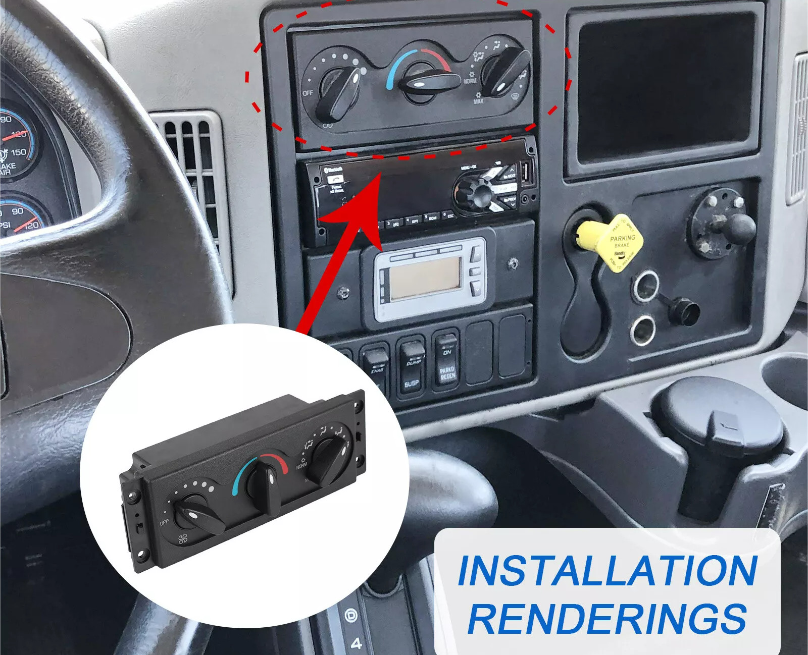 For International 4200 4300 4400 7500 3545543C6 AC Heater Climate Control Module