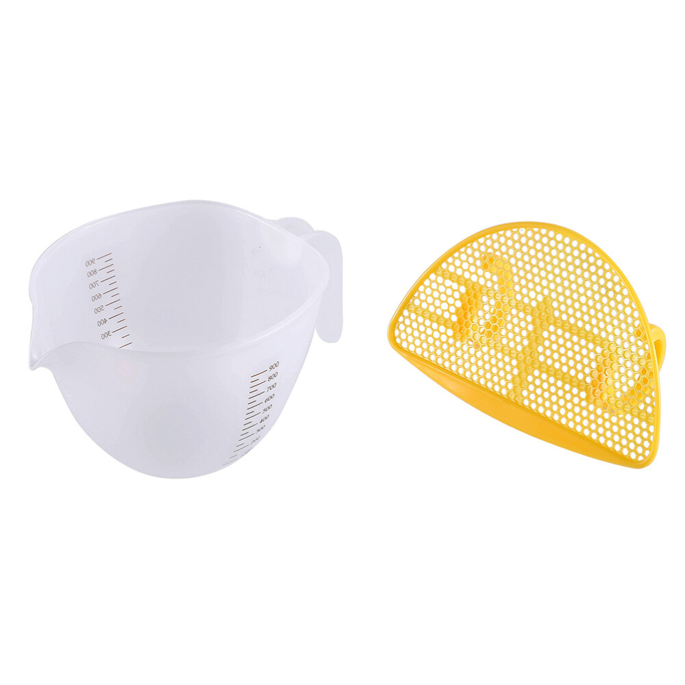 2 Pcs Graduated Measuring Cup Juice Measuring Cup Rice Washing Bowl