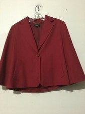 Talbots Size 8 Red 99  Wool Jacket Blazer Women Stylish Modern Formal
