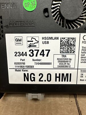 2015-2016 GM HMI Human Machine Interface Control Module 23443747 