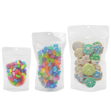 PackFreshUSA 5 Mil Clear Stand-Up Pouches Bags w/ Hang Hole - 100 Pcs