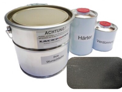5 Liter Set 2K Car Paint Mc 299 Graphite Black Metallic No Clear Coat Lackpoint