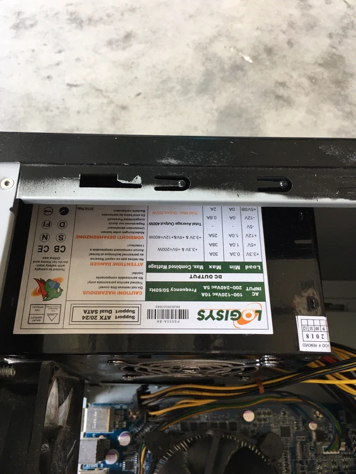 logisys power supply ps550a-bk dual fan - Image 2 of 4