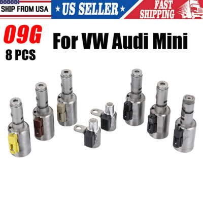 8Pcs 09G TF-60SN/TF60SN 6-speed Trans Solenoid Set For VW Audi Mini 2003-up