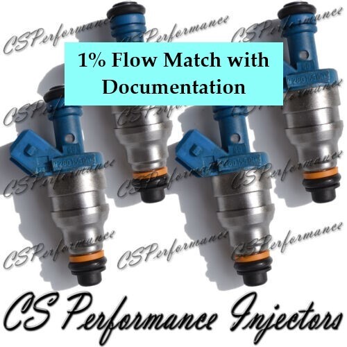 1% Flow Match Bosch Fuel Injectors  4 0280155008 for 91-93 Saab 900 2.1L L4