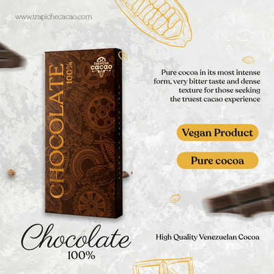 Trapiche 70g Venezuelan Dark Chocolate 100% BAR - NEW ARRIVAL