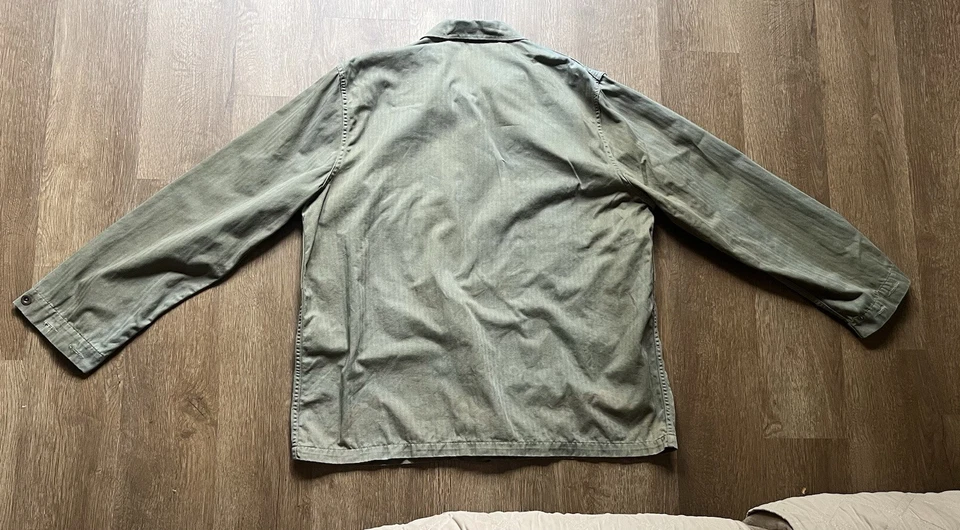 WWII P-44 HBT Combat Fatigue, Shirt Jacket USMC,Army - Image 2 of 4