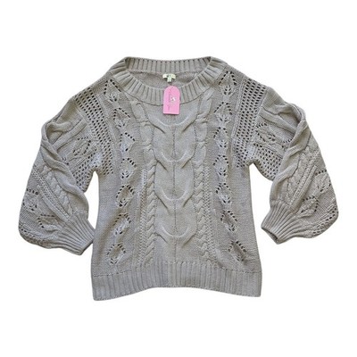 Kori America Plus Cable Knit Sweater Womens Size XL/1XL Brown NWT