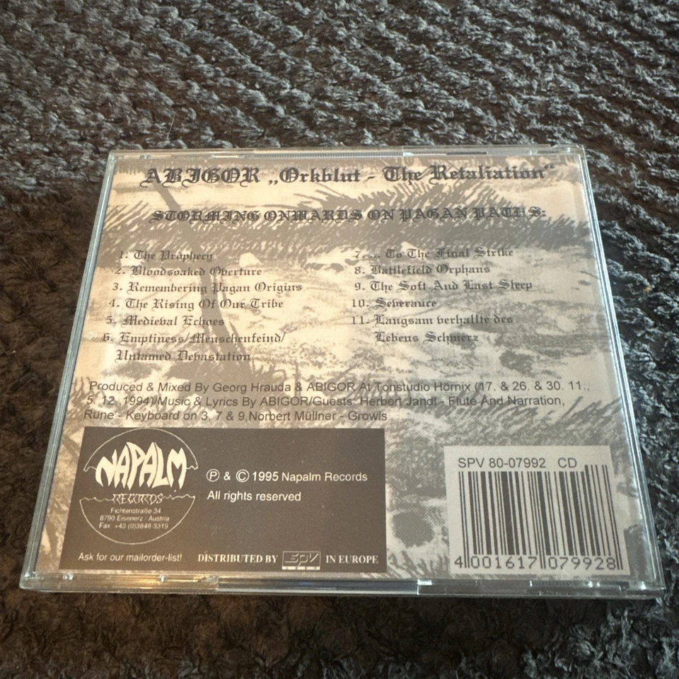 Abigor - Orkblut - The Retaliation CD 1995 Napalm Records - NPR 008 HTF Rare - Image 2 of 4