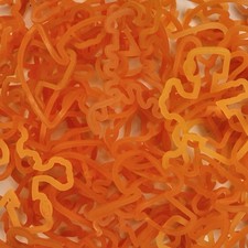 100 Orange Sillybandz Bracelets Lot Party Pack Official Original Nostalgia NEW