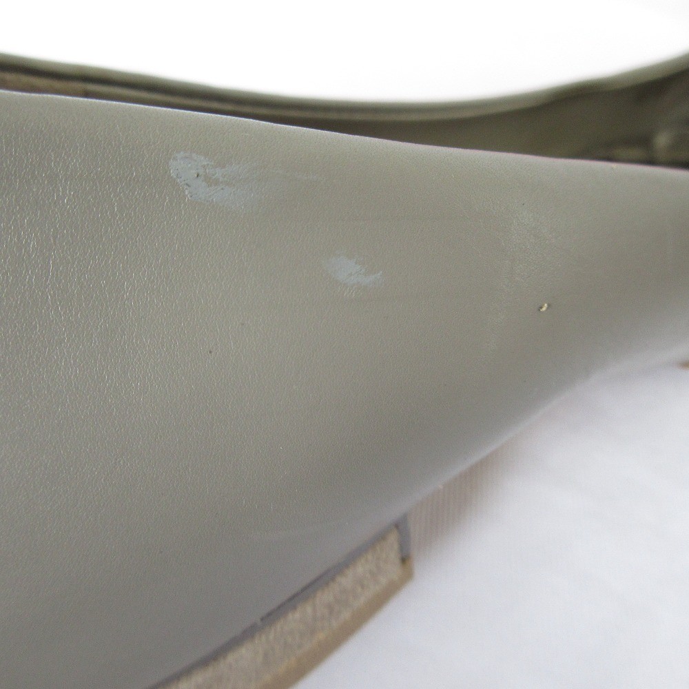 TORY BURCH GIGI Pointed Toe Flat Pumps, Size 5 1/2, Gray Women USED thumbnail 11