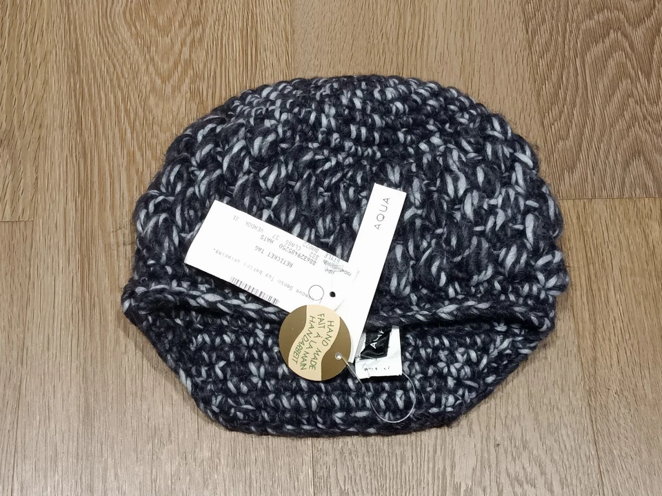 AQUA женщин ручной работы козырек зимние Beanie шерсти шляпа, многоцветный, O/S - Изображение 3 из 4