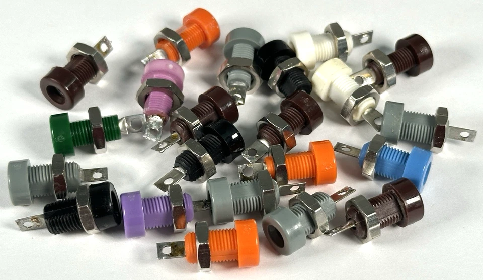 Lote de 22 conectores plugue de teste HH Smith 1509 Series 4mm 15A banana jack - Imagem 2 de 3