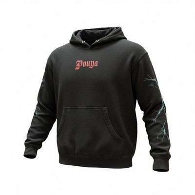 Pouya Alive But Not Living Tour Hoodie Black Graphic Skull Lightning Mens XL