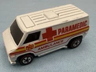 Hot Wheels Redline Supervan Paramedic Ambulance White Hong Kong 1974 Very Good!