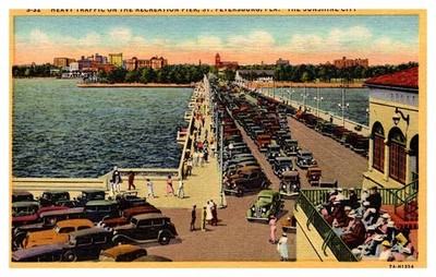 Postcard PIER SCENE St. Petersburg Florida FL m/09 AR7028