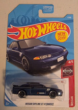 Hot Wheels 2019 Nissan Series Nissan Skyline GT-R BNR32 1/250, Blue Yokohama