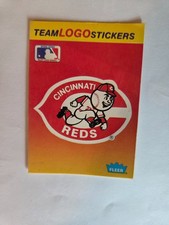 ⚾️1991 Fleer Team Logo Stickers Cincinnati Reds MINT 👀