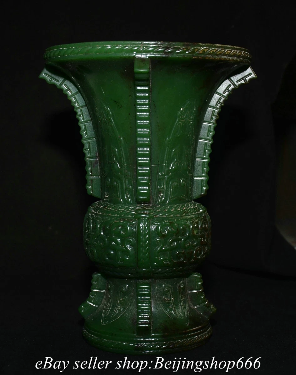 Las mejores ofertas en Original antiguo Verde Jade Jarrones