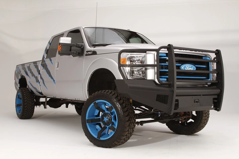 Parachoques delantero liso Fab Fours FS08-Q1960-1 Elite acero negro con protección completa Foto 2 de 4