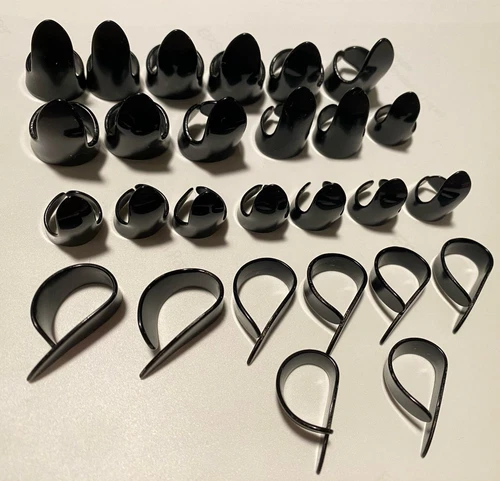 1970's Gibson 346 "Splash" Guitar Finger Picks-Lot of 27 Black-Unused-NOS