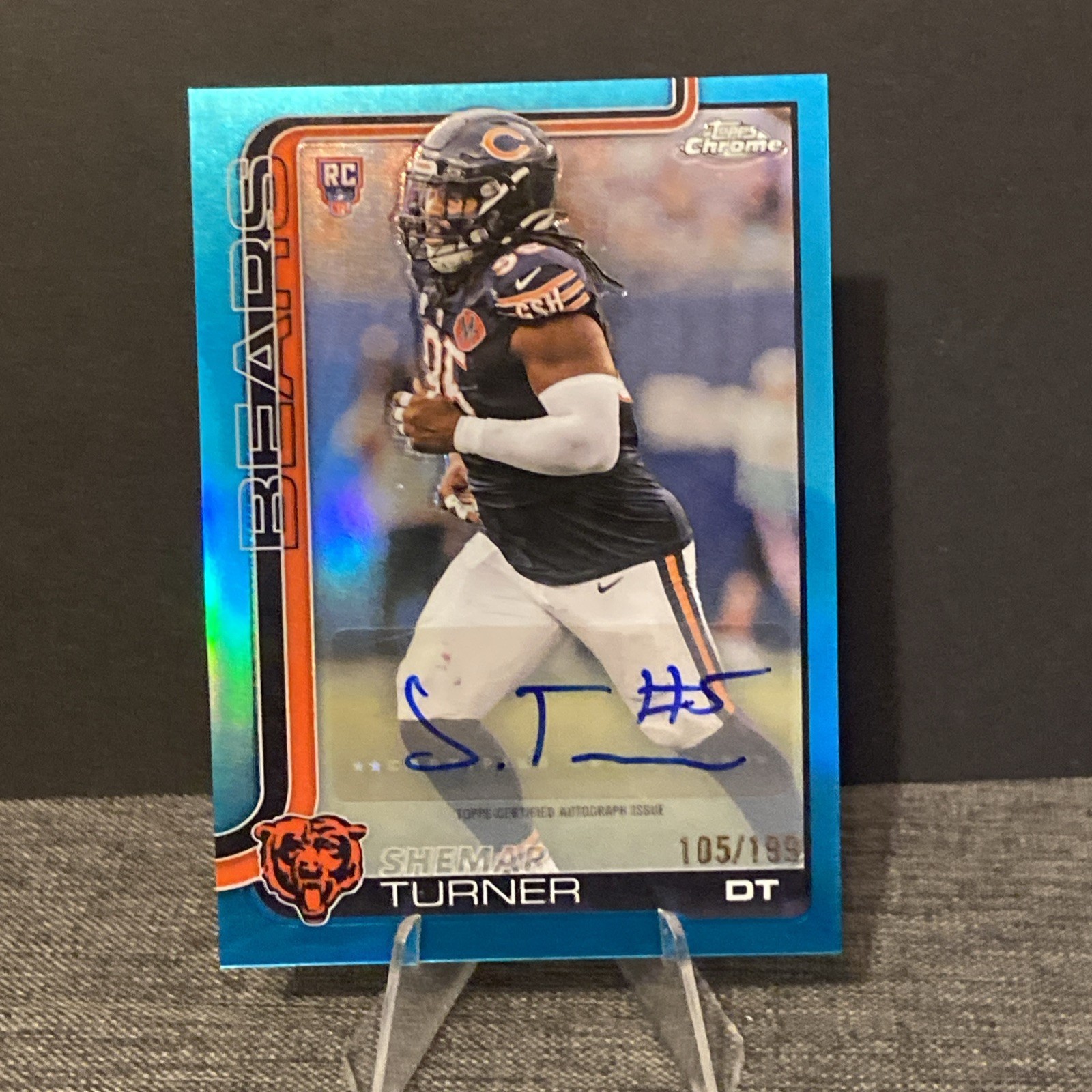 Shemar Turner Rookie Auto 2025 Topps Chrome #RA-ST Aqua Refractor /199 RC