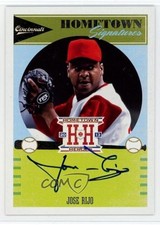 2013 Panini Hometown Heroes Hometown Signatures Jose Rijo #HSRJ Auto 09ou