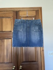 Womens L.A. Blues blue knee-length denim skirt size 20