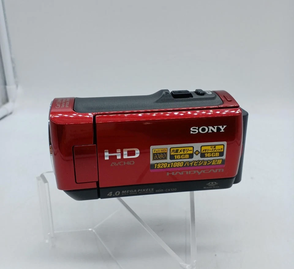SONY HDR-CX120 Full HD Handycam Digital Camcorder Video Camera Red W/Box - Image 2 of 4