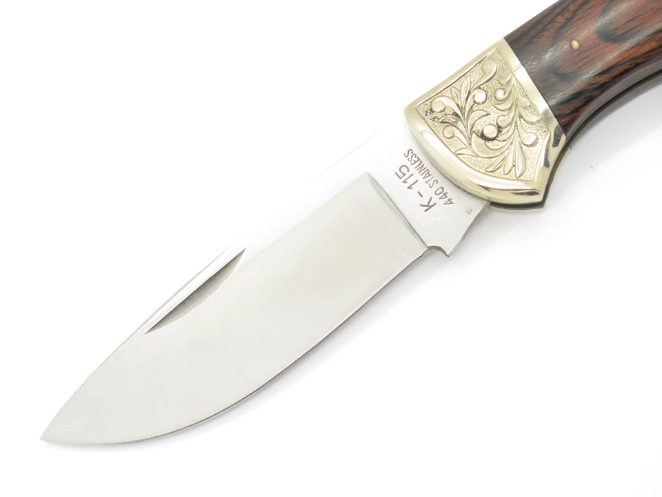 Cuchillo plegable vintage de los años 80 Parker Imai Seki Japón 4,75" con bloqueo de cazador Foto 3 de 4