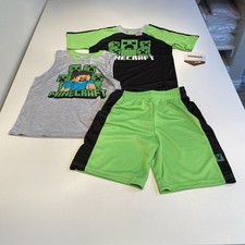 Boys Creepers 3 Piece T-Shirt Tank Top Short Set Size 7