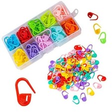 120-Pack: Mix Color Plastic Knitting Tools Locking Stitch Markers Crochet