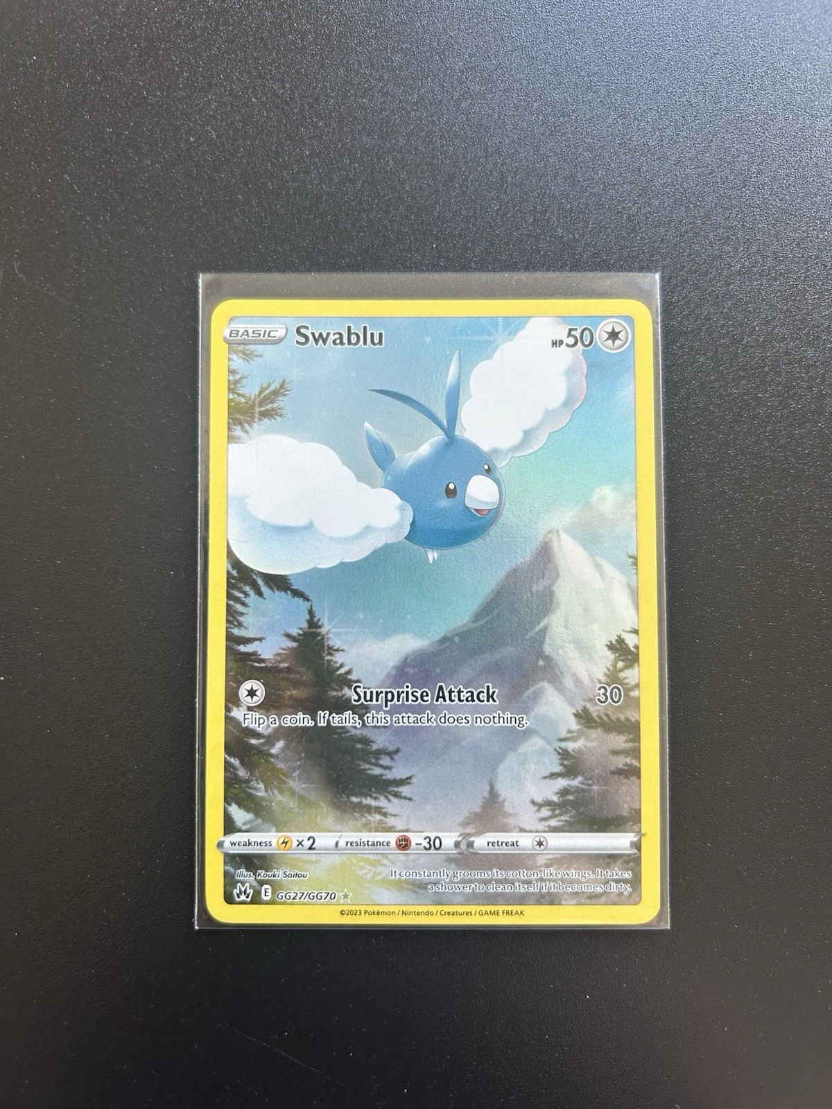 Pokémon Swablu TCG Full Art Rare Card GG27/GG70 Crown Zenith