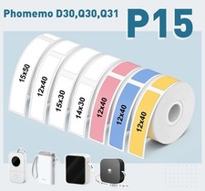 3 Rolls Direct Self-adhesive Label Sticker Thermal Paper for Printer P15 D30 Q30