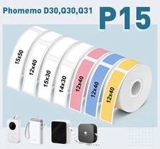 3 Rolls Direct Self-adhesive Label Sticker Thermal Paper for Printer P15 D30 Q30