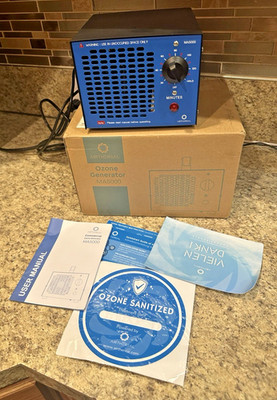 Airthereal Ozone Generator MA5000 - 5000mg/h - Covers 2000sq ft - Blue