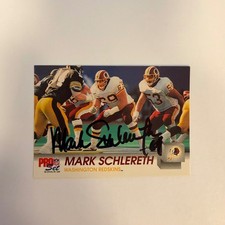 1992 Pro Set Mark Schlereth Auto Card #679 Redskins Commanders
