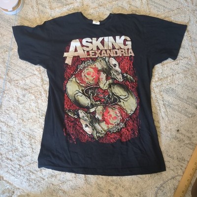 Vintage Asking Alexandria Possums Tshirt Black Rare Large 