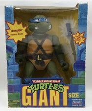 1989 Vintage TMNT Giant  LEONARDO Action Figure Playmates sealed NIB COMPLETE