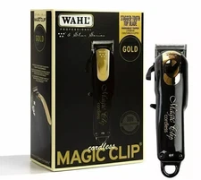 Wahl Professional 5 Star Edition 8148-100 Gold Cordless Magic Clip Black New