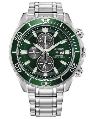 Citizen Promaster Dive CA0820-50X Eco-Drive Chronograph Men's Green Dial 200M