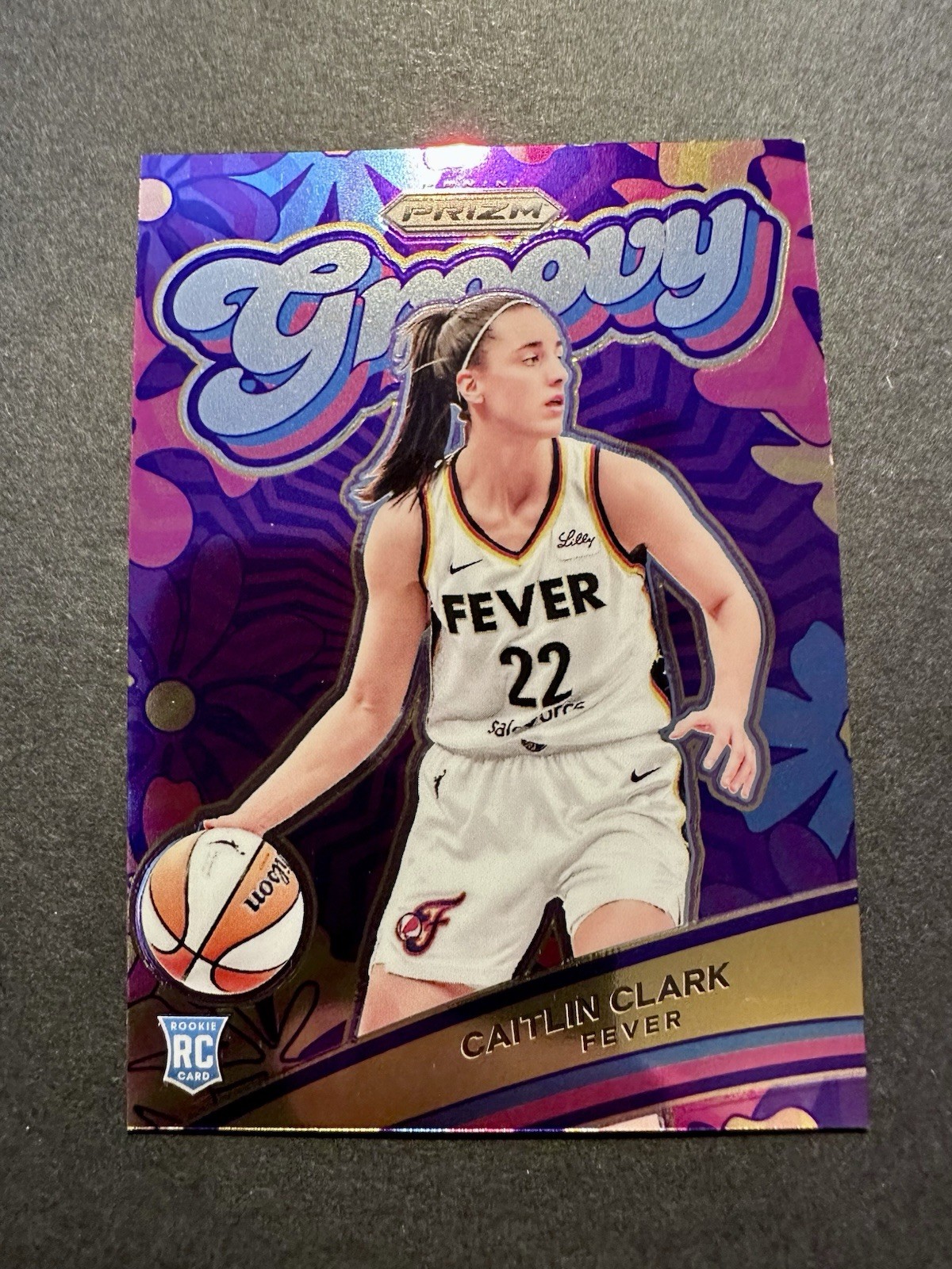 2024 Panini WNBA Prizm #13 Caitlin Clark Groovy Indiana Fever RC Rookie