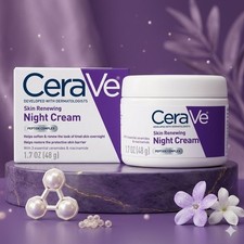 CeraVe 1.7 oz Skin Renewing Night Cream Peptide Complex Hyaluronic New