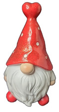 Valentine Gnome Red White and Gray Heart Glitter Home Garden Decor TOB8 