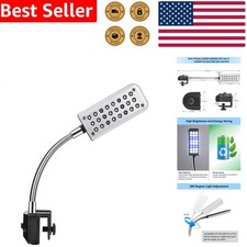 Small LED Aquarium Clip Light, Modern Fish Tank Lamp, 1.5W Energy Saving Silver