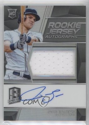 2019 Panini Chronicles Spectra Jersey /199 Jake Bauers #105 Rookie Auto RC nd3