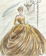 8x10 Print Grace Kelly Edith Head Costume Sketch To Catch a Thief 1955 #HKG